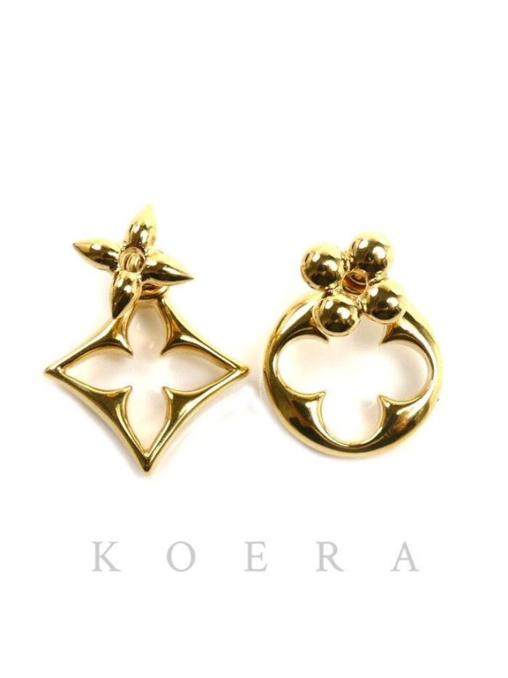 Louis Vuitton Metal LV Flower Glam Earrings